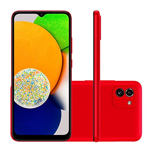 Galaxy A03, 64 Gb, Dual - Sm-A035Mzrszto, Vermelho, Quadriband, Samsung Celular