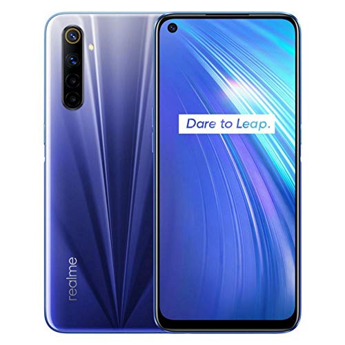 RealMe 6 128 GB + 4 GB RMX2001 6,5 polegadas Dual Sim 4G LTE Helio G970T Versão Internacional - Sem Garantia (Apenas GSM, Não CDMA) (Azul Cometa)