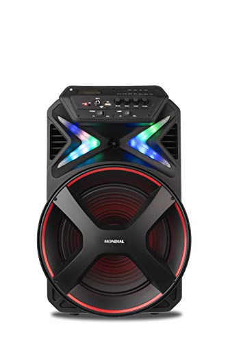 Caixa Amplificada Connect Lights, Mondial, Preto/Vermelho, 400W RMS, Bivolt - CM-400