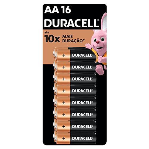 Duracell Pilha Alcalina Aa Pequena Duracell Com 16 Unidades