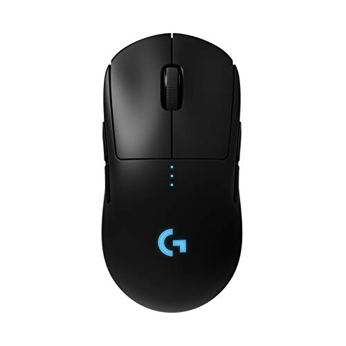 Mouse Gamer Sem Fio Logitech G PRO Wireless com Tecnologia LIGHTSPEED, RGB LIGHTSYNC, Design Ambidestro, 8 Botões Programáveis, Sensor HERO 25K e Bateria Recarregável - Compatível com POWERPLAY