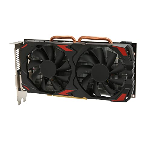 Placa gráfica para jogos RX 580, Dual Fan 256bit 8GB GDDR5, resolução 4K de saída de 60Hz, 16 placas gráficas para jogos PCI Express 3.0 para Home Office