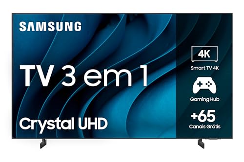 Samsung Smart TV Crystal 70" 4K UHD CU8000 - Painel Dynamic Crystal Color, Samsung Gaming Hub, Design AirSlim, Tela sem limites, Alexa built in