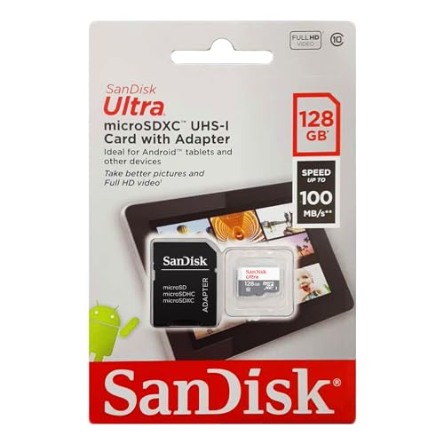 SanDisk Cartão microSDXC Ultra SDSQUNS-128G-GN6MN 128GB 80MB/s UHS-I Classe 10